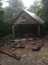 Home for the night - High Knob Shelter. Elevation: 6,285
